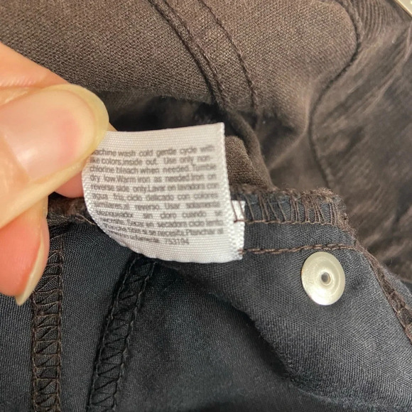 St.  Johns Bay Pants Women Brown Corduroy Straight Leg Cotton Pockets Sz 12 - Picture 10 of 13